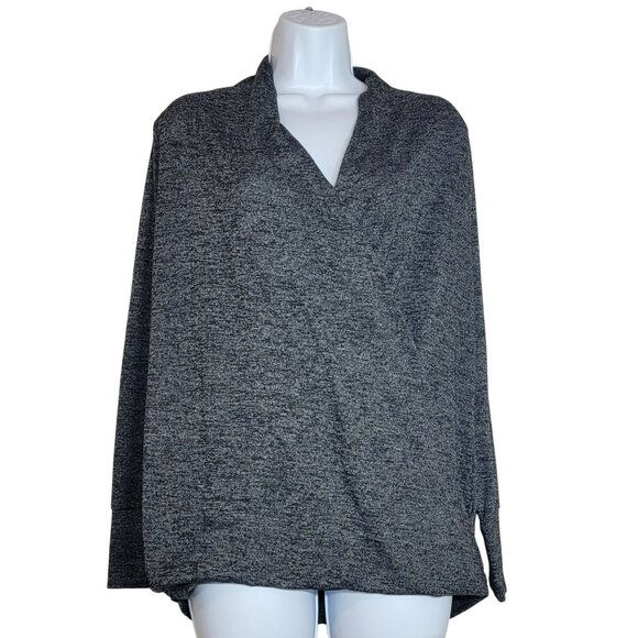 Motherhood Nursing Wrap Sweater, Women M, Pebbled Gray, Long Sleeve, EUC - Picture 3 of 12